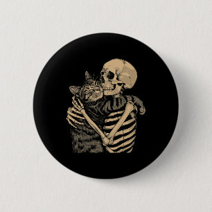 Hugging Cat Halloween Cat Lover Cat Mum Dad 6 Cm Round Badge