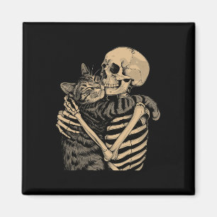 Hugging Cat Halloween Cat Lover Cat Mum Dad  Magnet