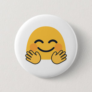 Hugging Emoji 6 Cm Round Badge