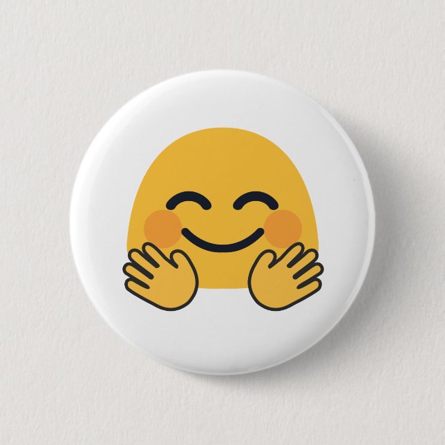 Hugging Emoji 6 Cm Round Badge (Front)
