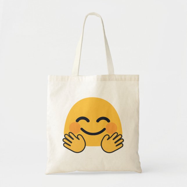 Hugging Emoji Tote Bag (Front)