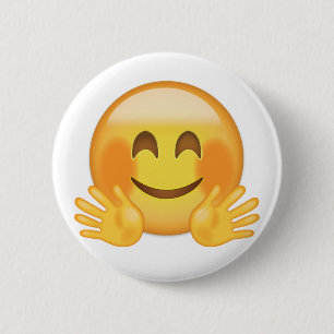 Hugging Face Emoji 6 Cm Round Badge
