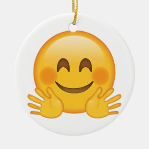 Hugging Face - Emoji Ceramic Tree Decoration