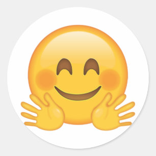 Hugging Face - Emoji Classic Round Sticker
