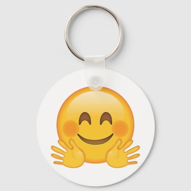 Hugging Face - Emoji Key Ring (Front)