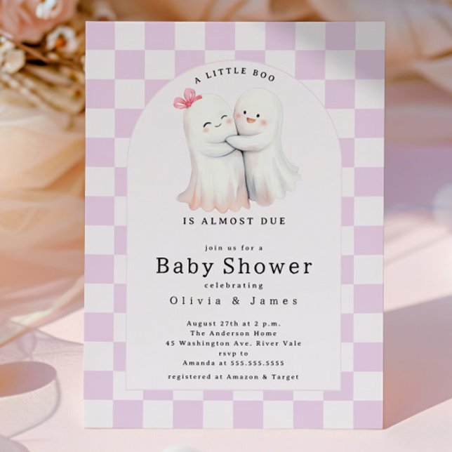 Hugging Ghost Couple Baby Shower  Invitation (Creator Uploaded)