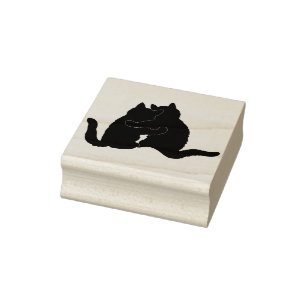 Hugging Kittens Rubber Stamp