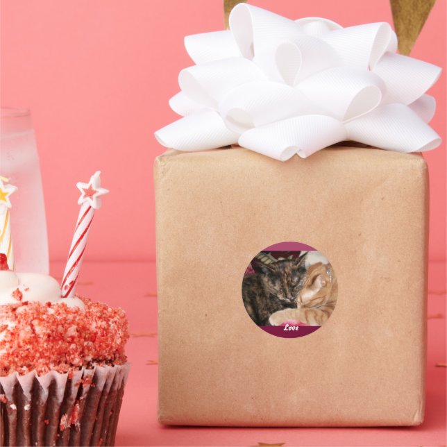 Hugging Kitties Stickers (Party)