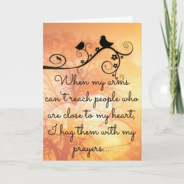 Hugging You With My Prayers Card (Front)