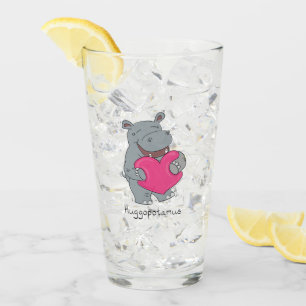Huggopotamus Glass Cup