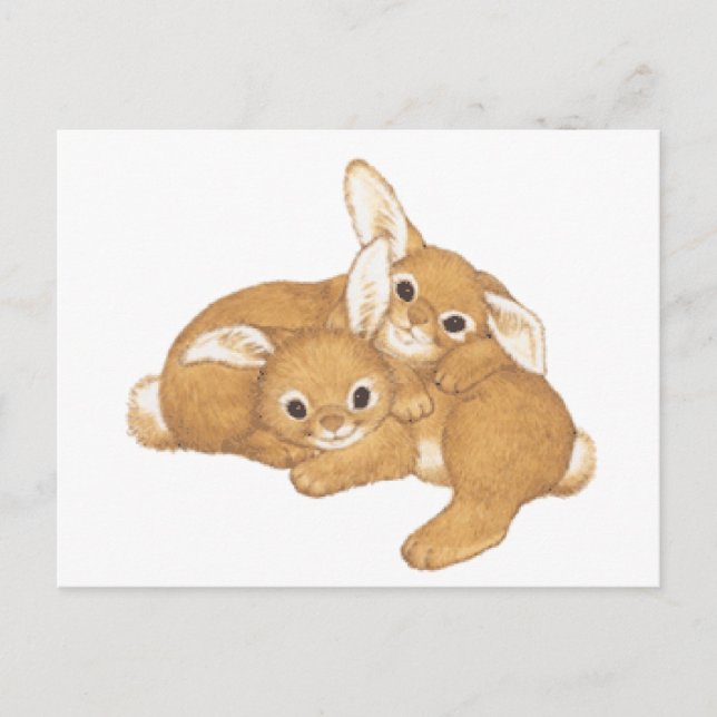 Huggy Bunnies Postcard (Front)