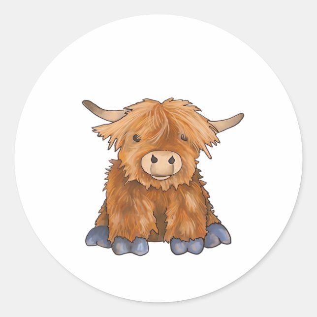 Huggy Harry - Part of my Fluffy Friends Series Cla Classic Round Sticker (Front)