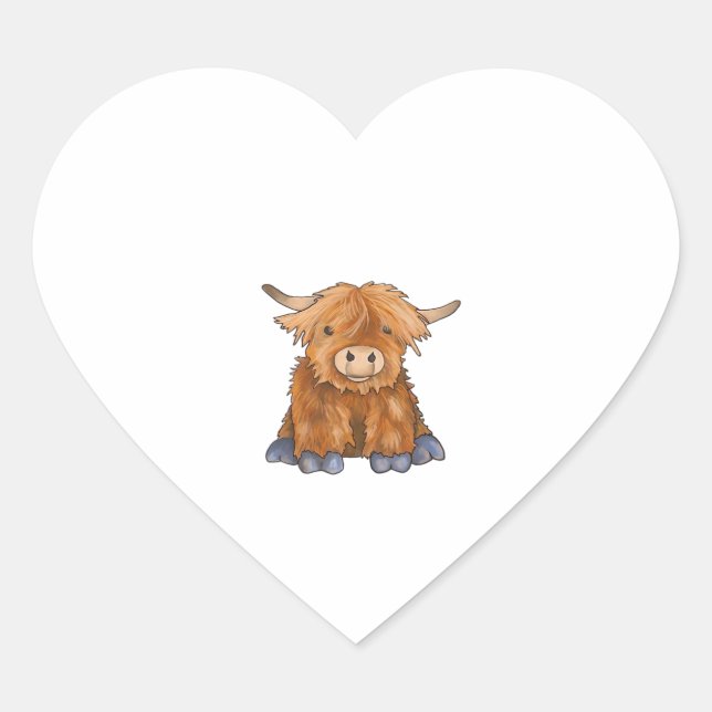 Huggy Harry - Part of my Fluffy Friends Series Cla Heart Sticker (Front)