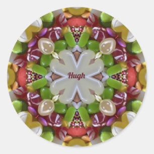 HUGH ~ EASTER CANDY ~ CLASSIC ROUND STICKER