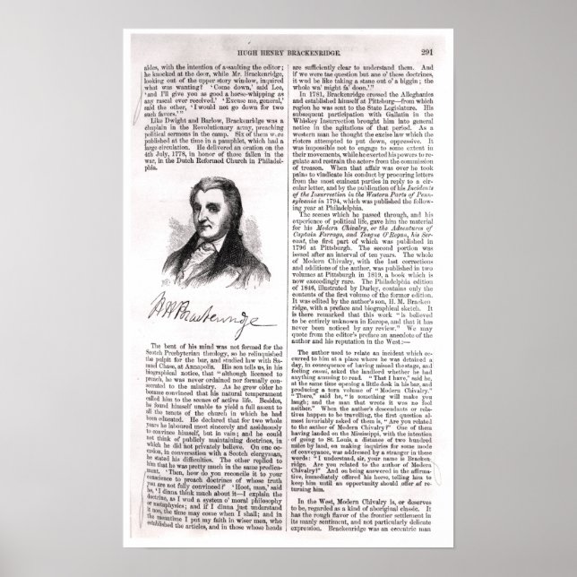 Hugh Henry Brackenridge Poster (Front)