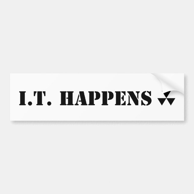 Hugh Howey I.T. Happens WOOL Bumper Sticker (Front)