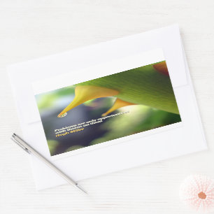 Hugh Miller Inspirational Quote "Opportunities" Rectangular Sticker