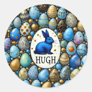 HUGH ~ Multitude of Easter Eggs ~  Classic Round Sticker