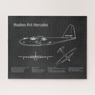 Hughes H-4 Hercules Spruce Goose - Aeroplane Plans Jigsaw Puzzle