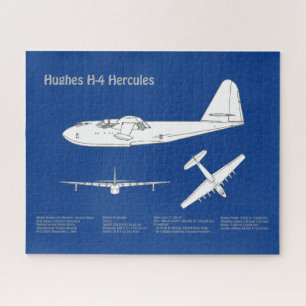 Hughes H-4 Hercules Spruce Goose - Aeroplane Plans Jigsaw Puzzle