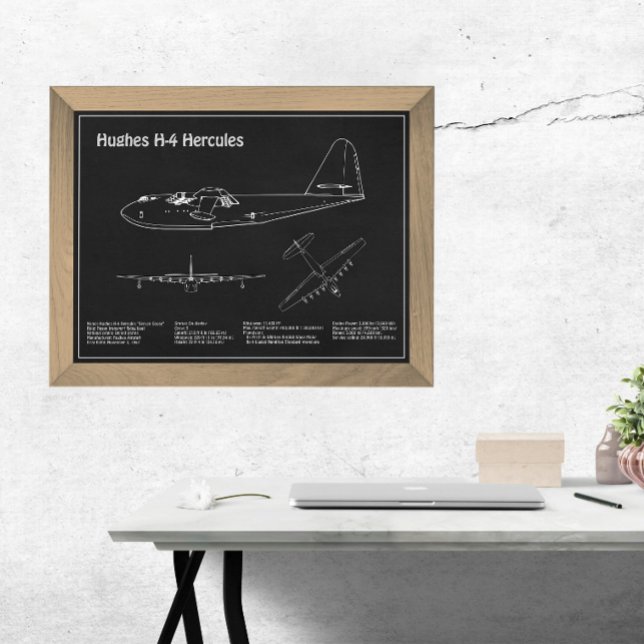 Hughes H-4 Hercules Spruce Goose - Aeroplane Plans Photo Print (Creator Uploaded)