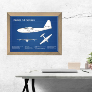 Hughes H-4 Hercules Spruce Goose - Aeroplane Plans Photo Print