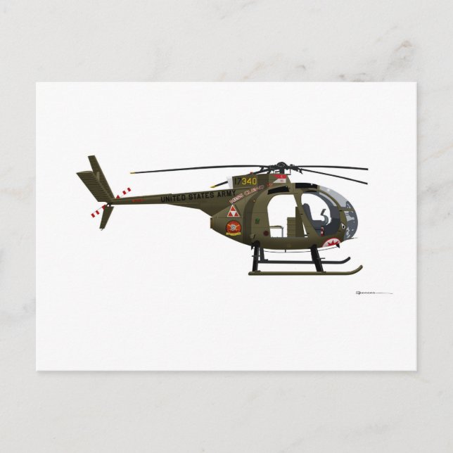 Hughes OH-6 Cayuse Miss Clawd Postcard (Front)