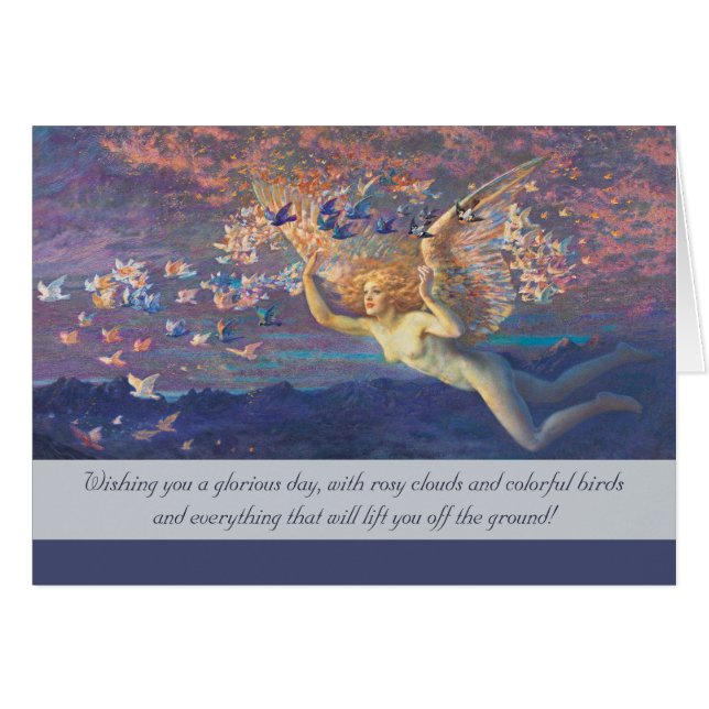 Hughes Wings of the Morning CC1040 Birthday Card (Front Horizontal)