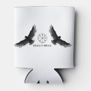 Hugin & Munin Vegvisir Odins Raben black Can Cooler