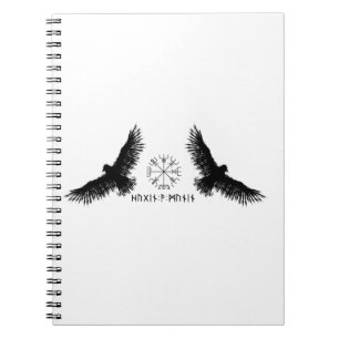 Hugin & Munin   Vegvisir   Odins Raben   schwarz Notebook