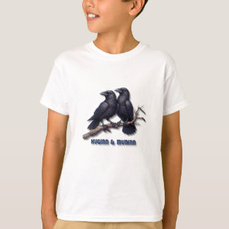 Huginn and Muninn Kids T-Shirt, Odin's Ravens Tee