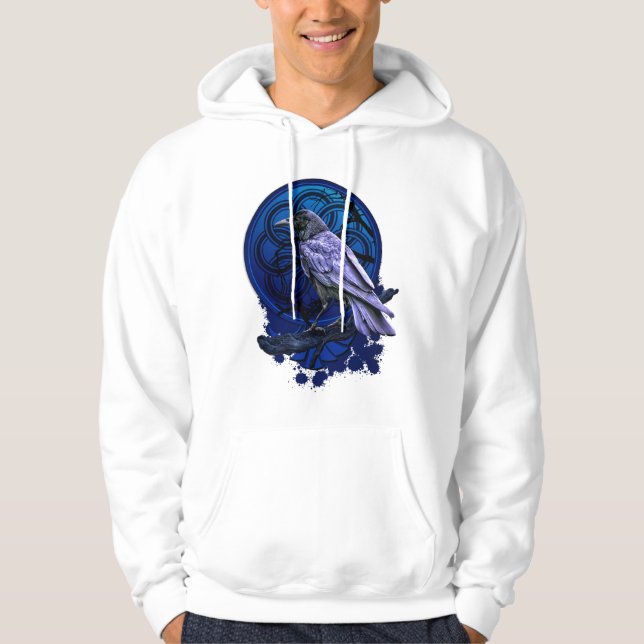 Huginn the Raven Midnight Nordic Tidings Hoodie (Front)