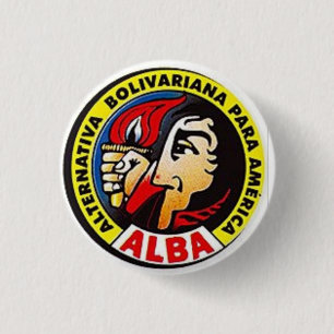 HUGO CHAVEZ BOLIVARIAN SOCIALIST 3 CM ROUND BADGE