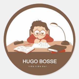 Hugo Classic Round Sticker
