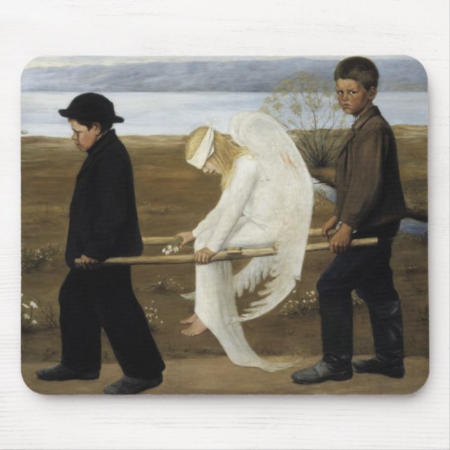 Hugo Simberg - The Wounded Angel Mouse Pad (Front)