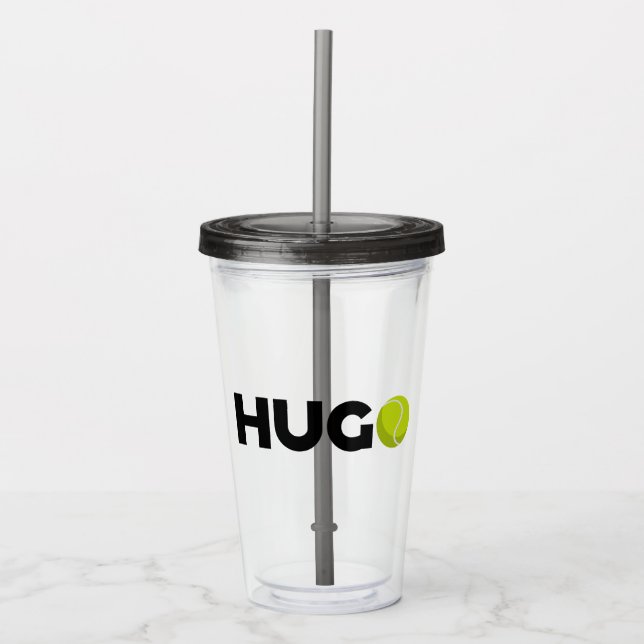 Hugo Tennis Acrylic Tumbler (Front)