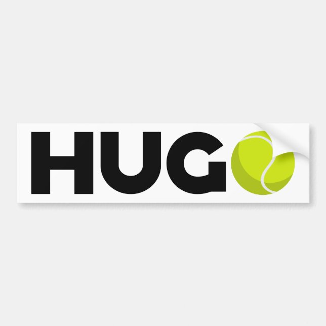 Hugo Tennis Bumper Sticker (Front)