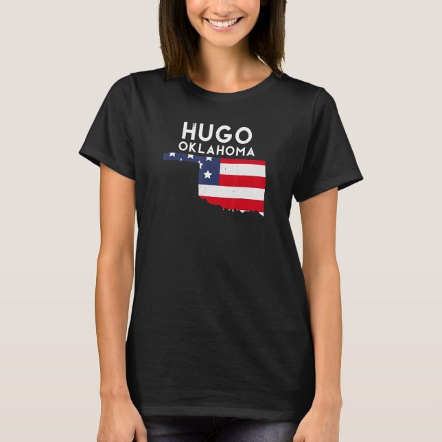 Hugo USA State America Travel Oklahoman T-Shirt (Front)