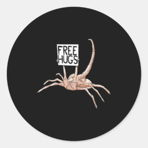 Hugs Alien Vintage Design For Men Women Girl Boy K Classic Round Sticker