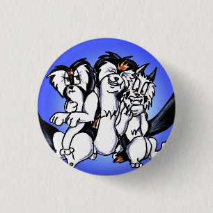 Hugs all around! 3 cm round badge