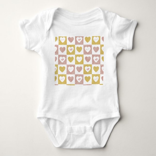 Hugs and kisses  baby bodysuit (Front)