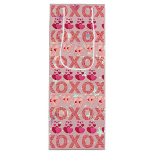 Hugs and kisses baby wine gift bag