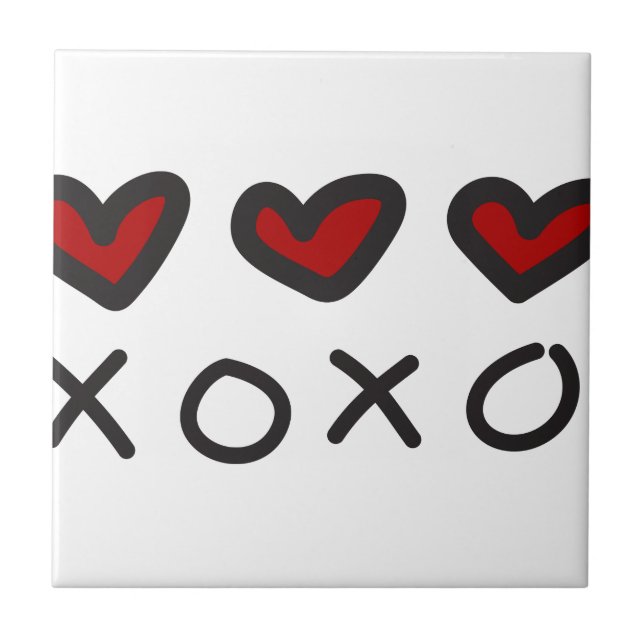Hugs And Kisses Ceramic Tile (Front)