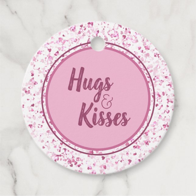 Hugs and Kisses Favour Tags (Front)