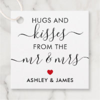 Hugs and Kisses from the Mr and Mrs Tag, Red