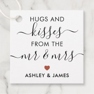 Hugs and Kisses from the Mr and Mrs Terracotta Favour Tags