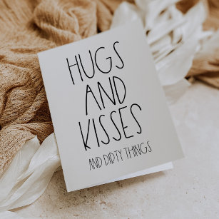 Hugs and Kisses funny Valentine's day card