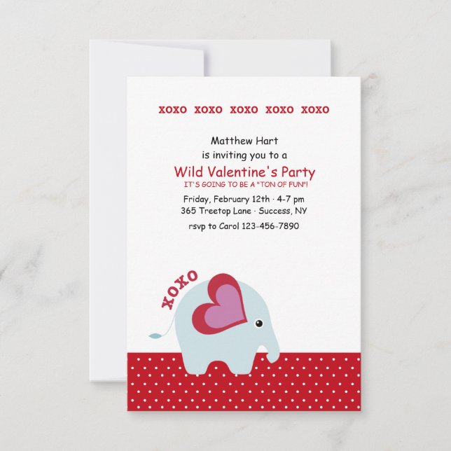 Hugs and Kisses Invitation (Front)