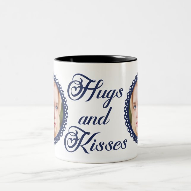 Hugs and Kisses Two-Tone Coffee Mug (Center)