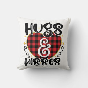 Hugs and Kisses Valentines Cushion